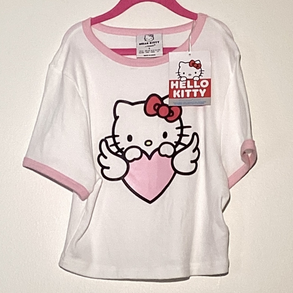 Hello Kitty Pink and White Tee